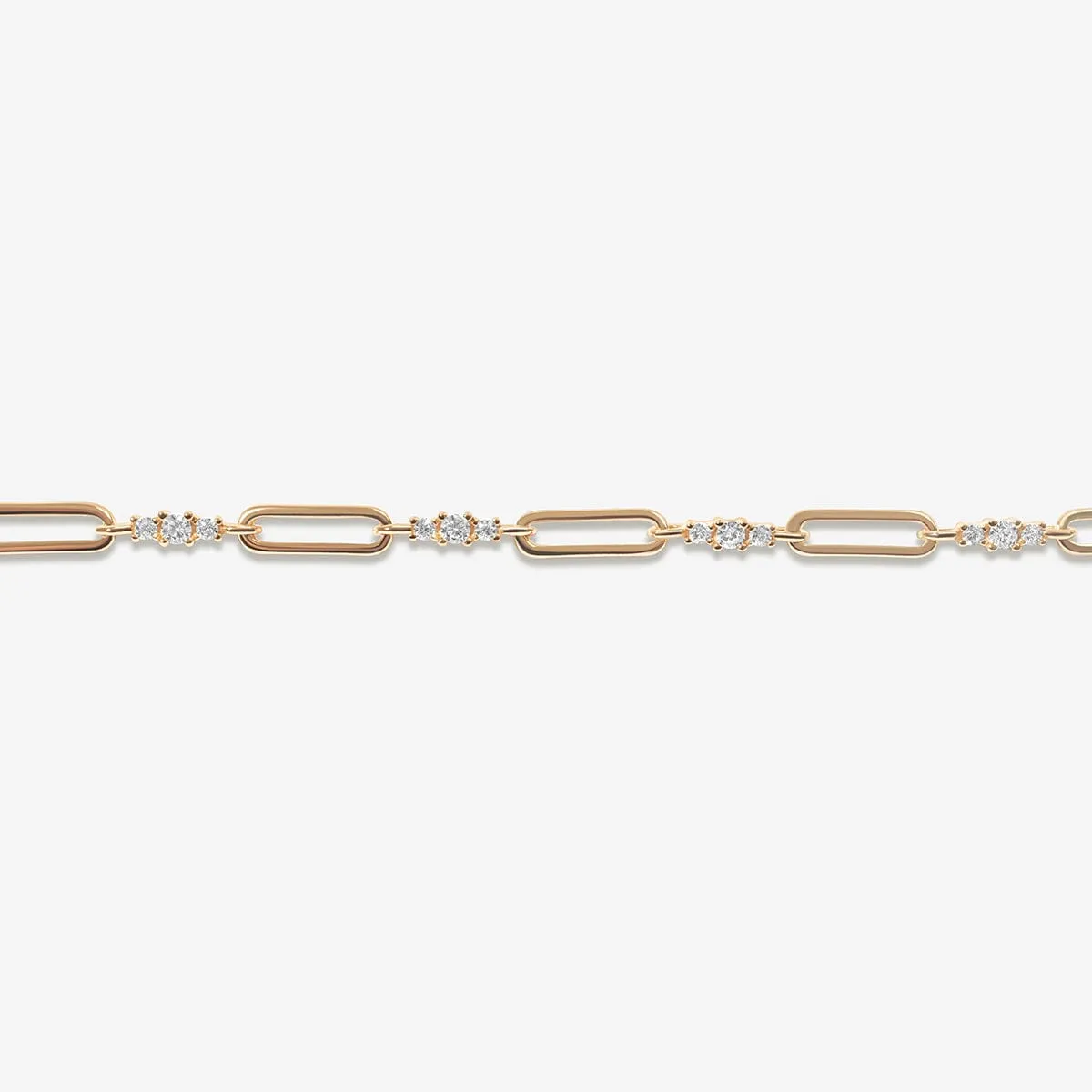 Sabi single link paperclip chain anklet sold by Adornmonde product image thumbnail 5