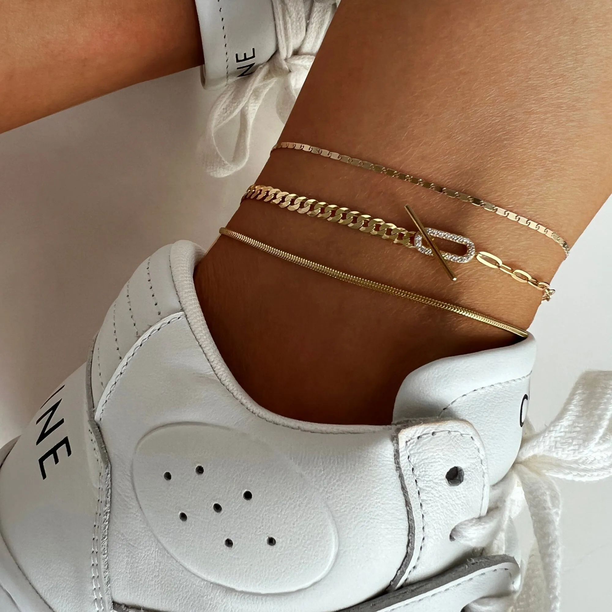Raise chain anklet sold by Adornmonde product image thumbnail 2