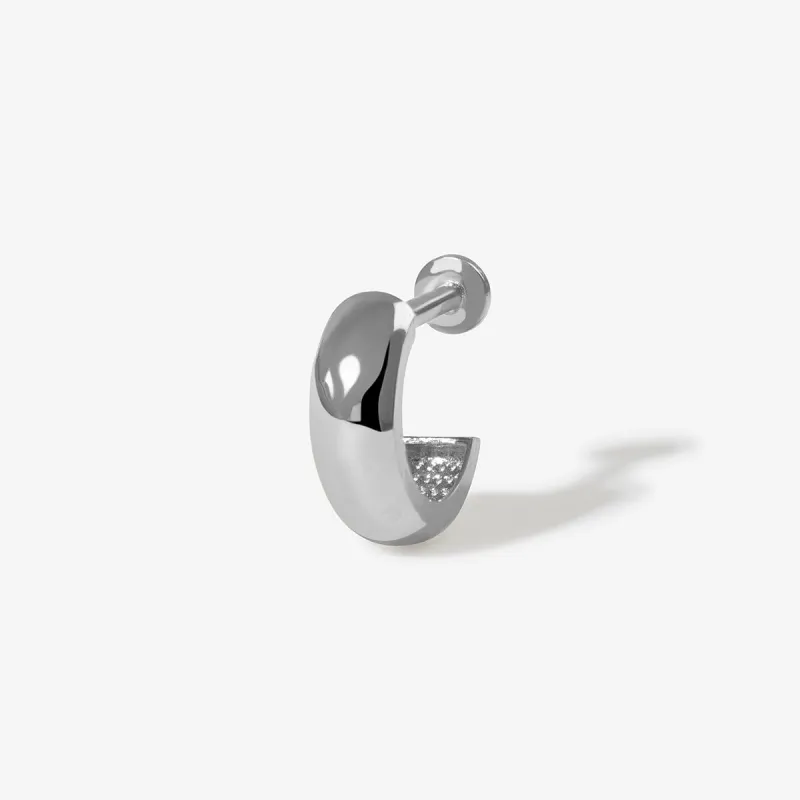 Roma small piercing hoop sold by Adornmonde