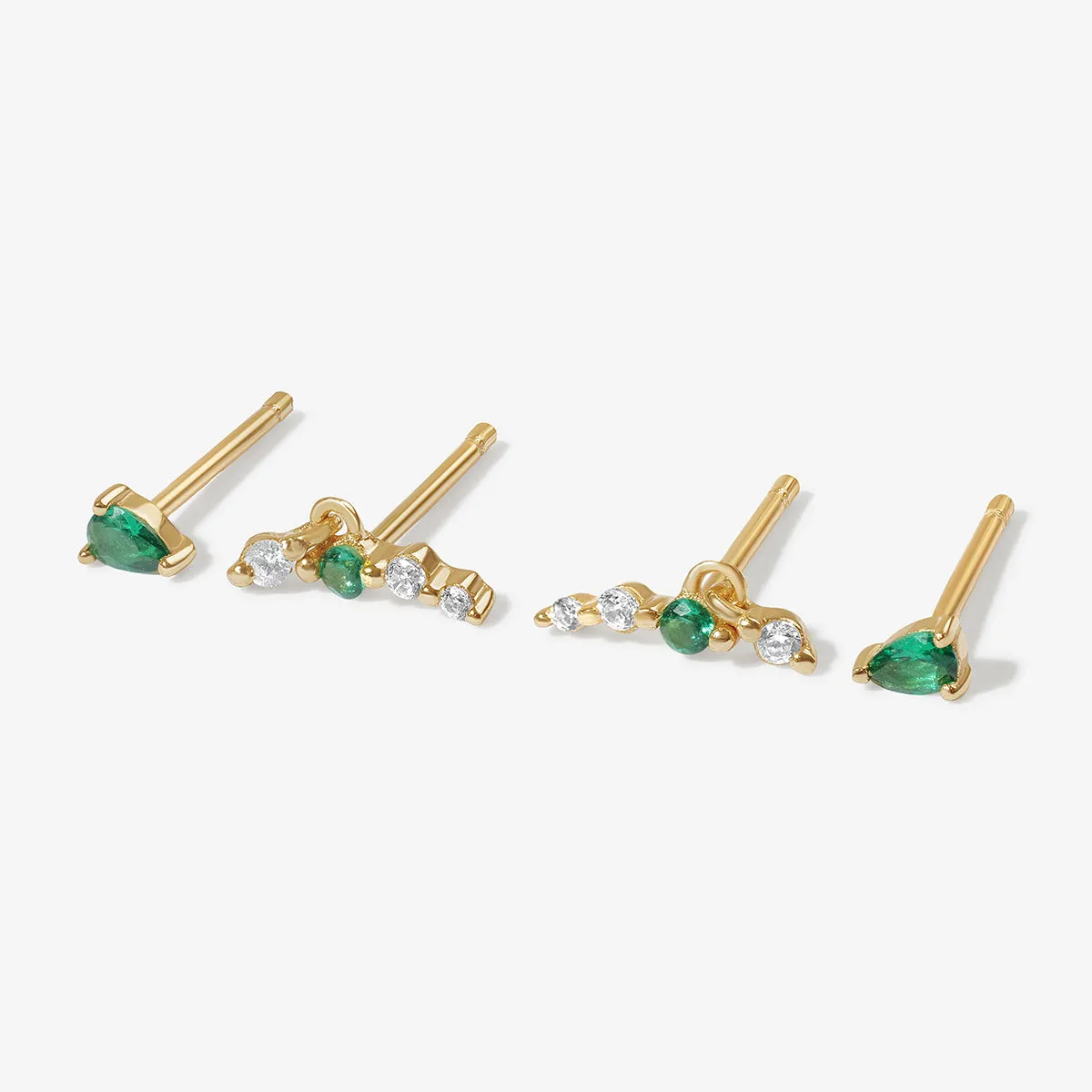 Sams emerald earring set sold by Adornmonde product image thumbnail 3