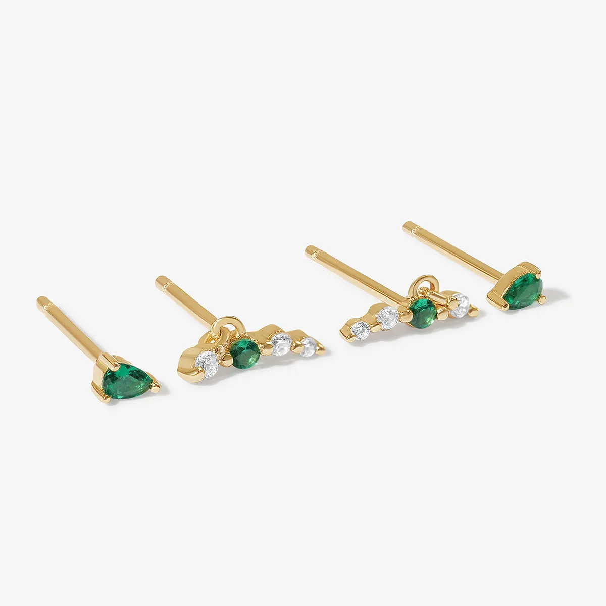 Sams emerald earring set sold by Adornmonde product image thumbnail 4
