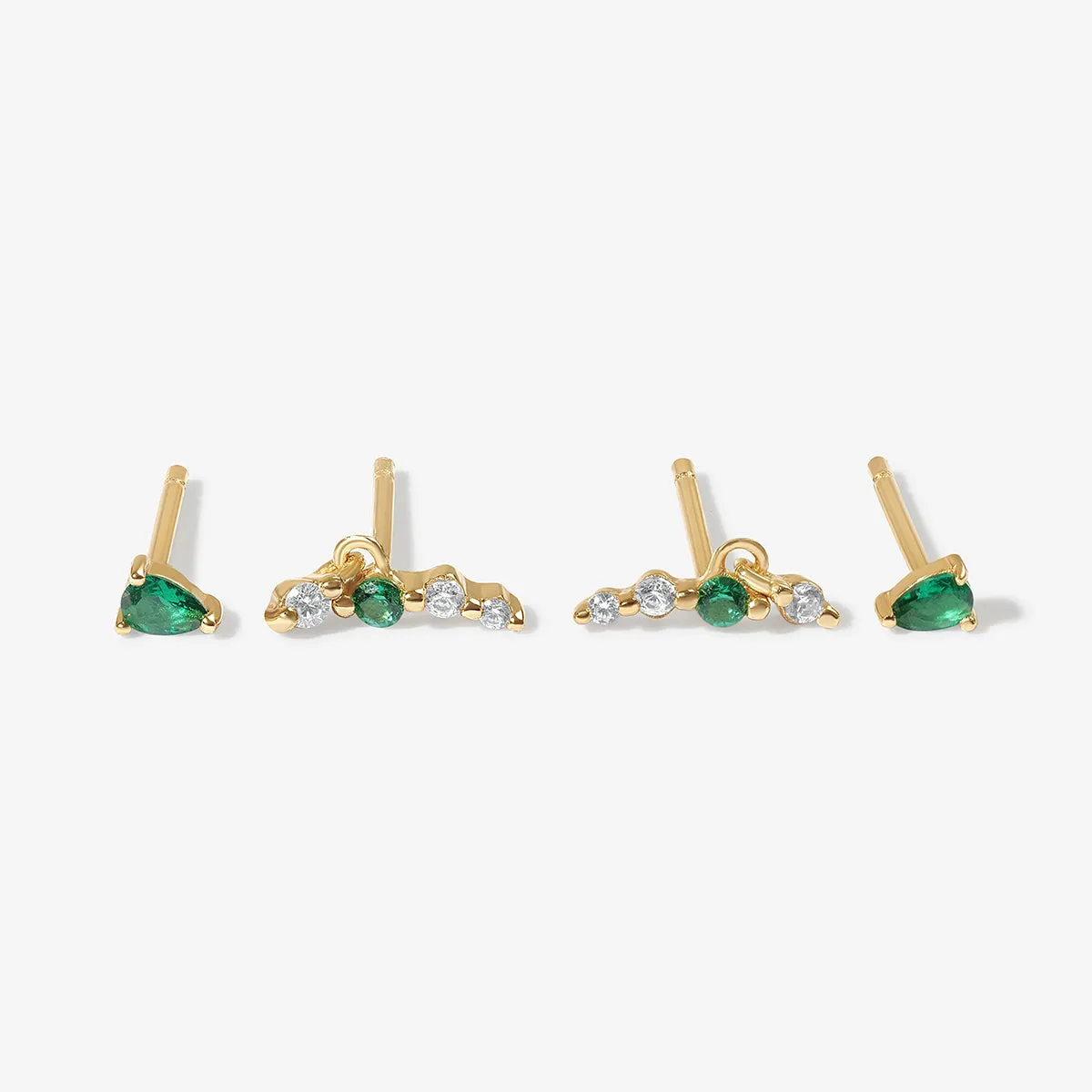 Sams emerald earring set sold by Adornmonde product image thumbnail 2