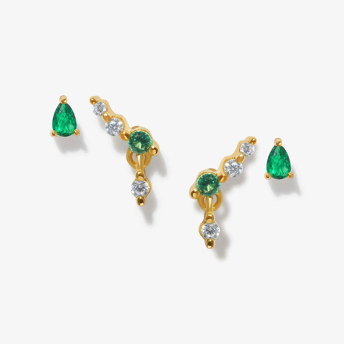Sams emerald earring set sold by Adornmonde