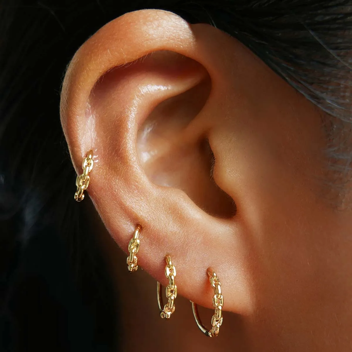 Cramton mini hoop earrings sold by Adornmonde product image thumbnail 2