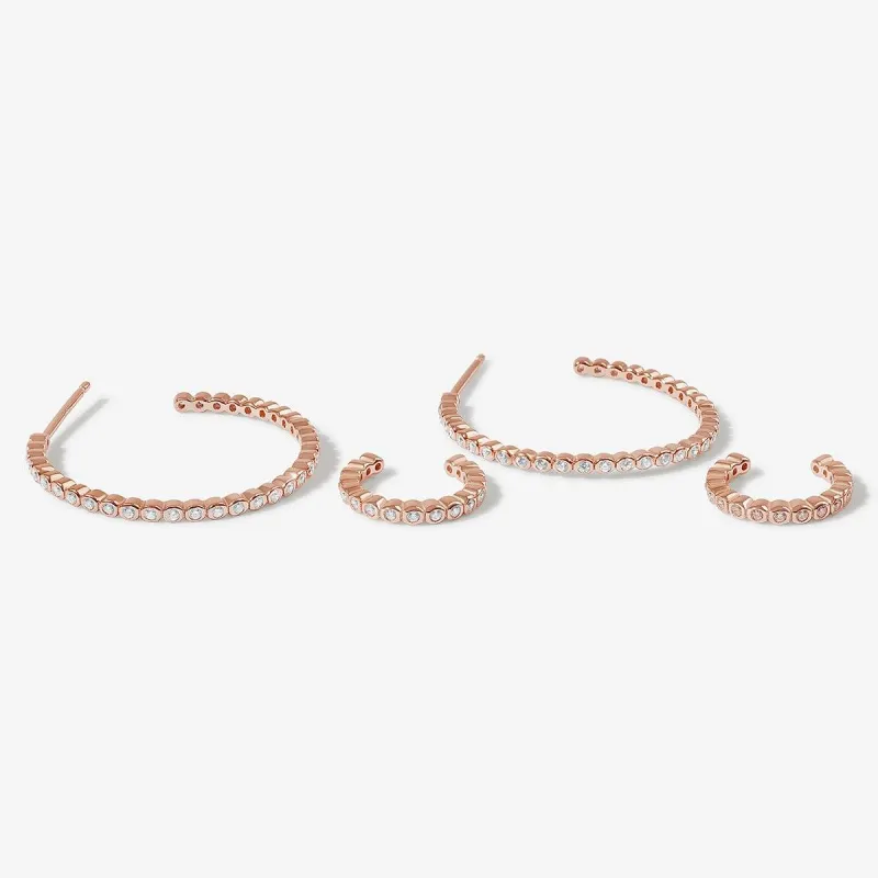 Spencer hoop earring set sold by Adornmonde