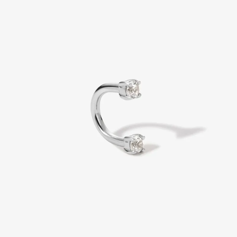 Frankie u hoop diamond piercing made by Adornmonde