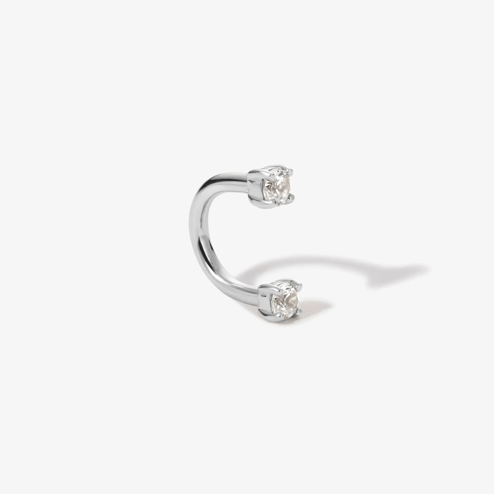 Frankie u hoop diamond piercing sold by Adornmonde