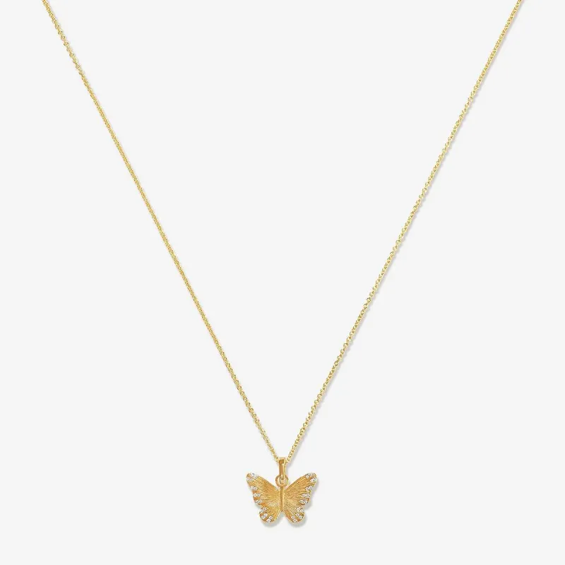 Pavel butterfly charm necklace sold by Adornmonde