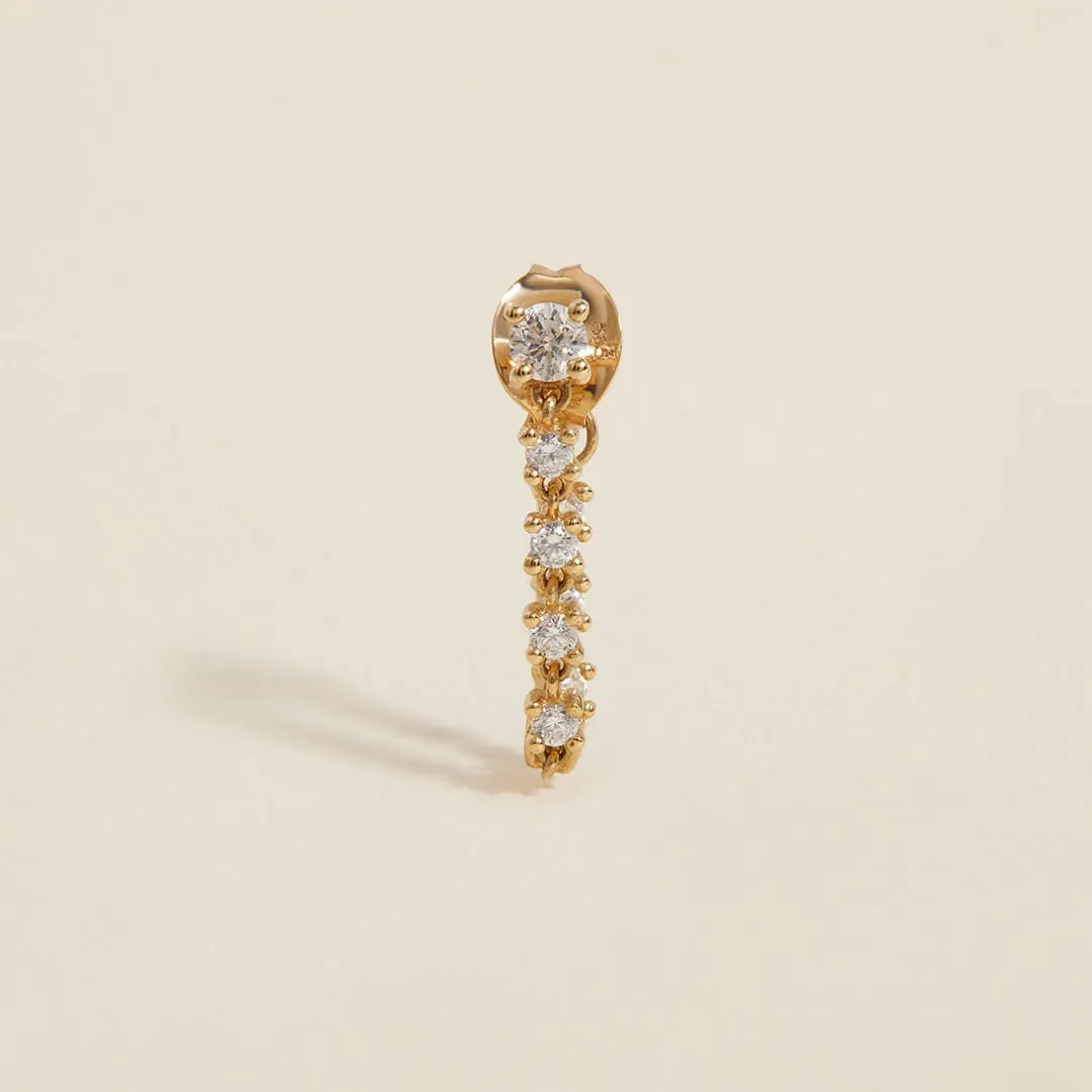 Avayaan crystal chain hoop earring sold by Adornmonde product image thumbnail 4