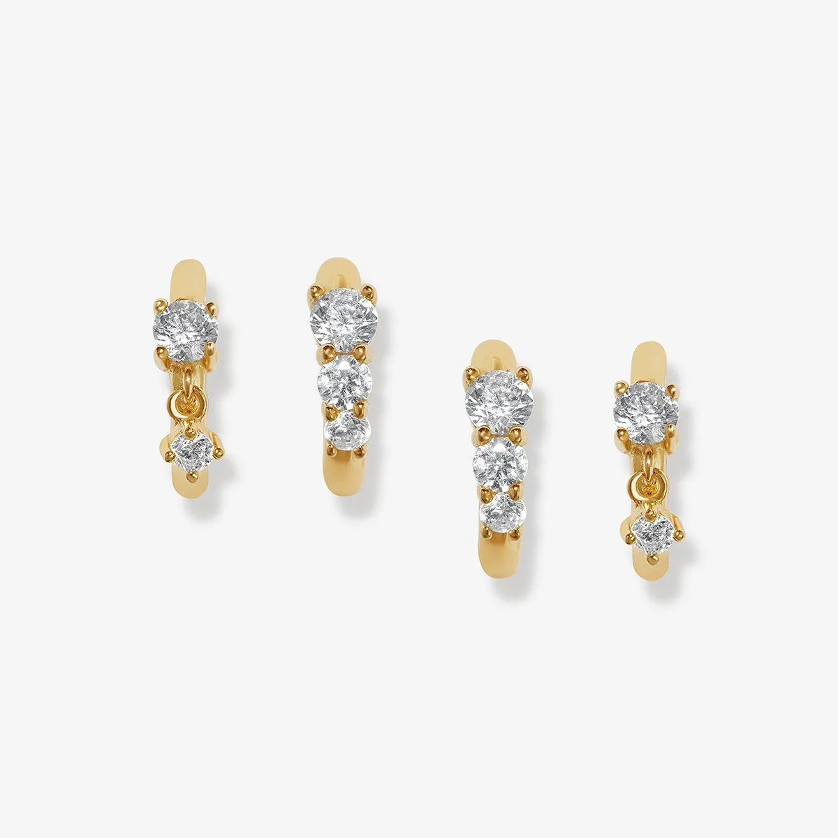 Heath huggie earring set sold by Adornmonde