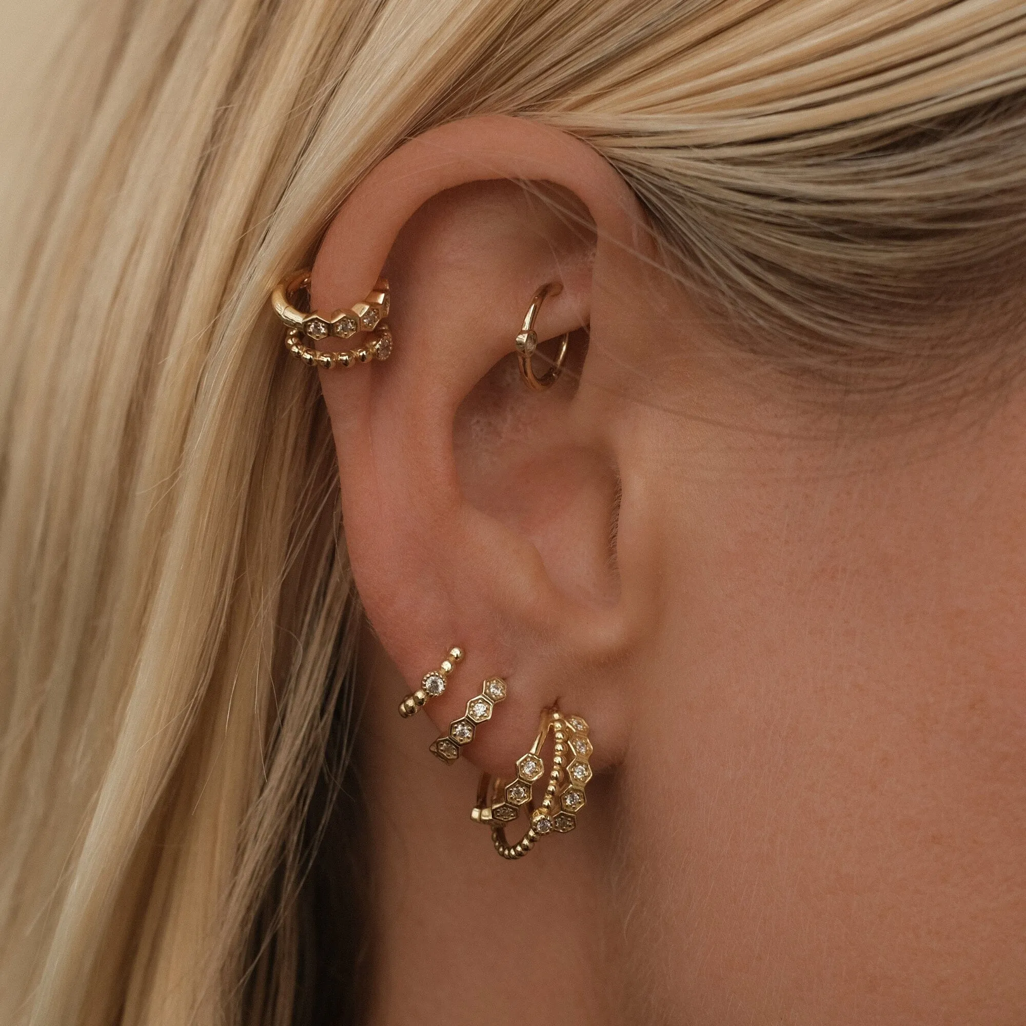 Pello huggie earrings sold by Adornmonde product image thumbnail 2