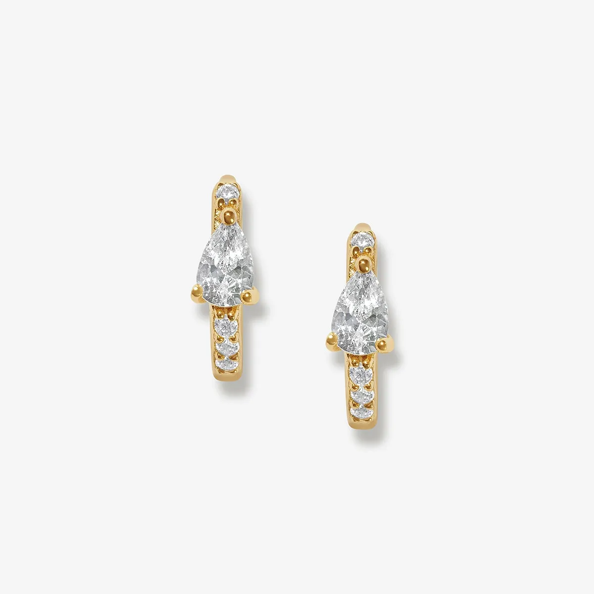 Nell huggie earrings sold by Adornmonde