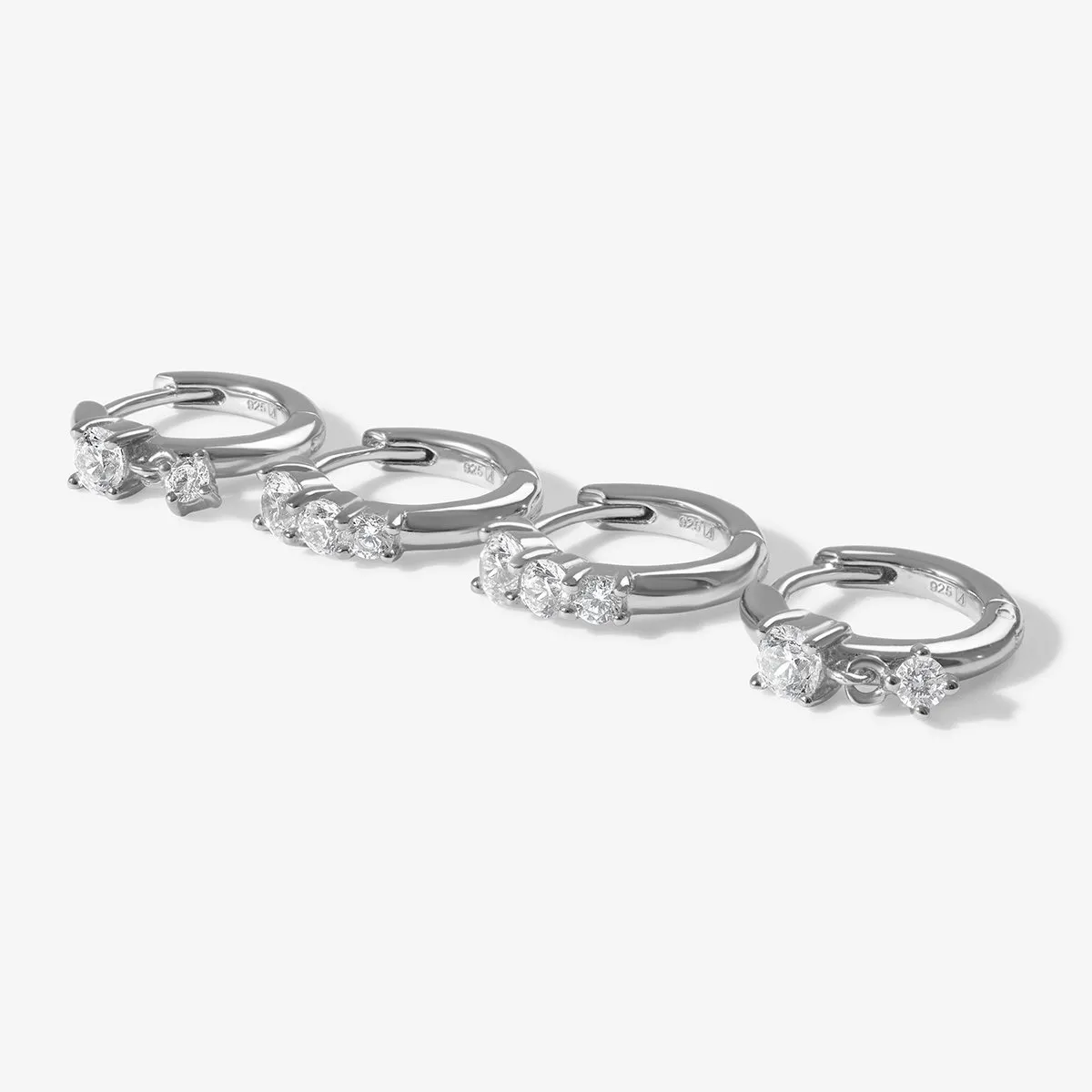 Heath huggie earring set sold by Adornmonde product image thumbnail 4