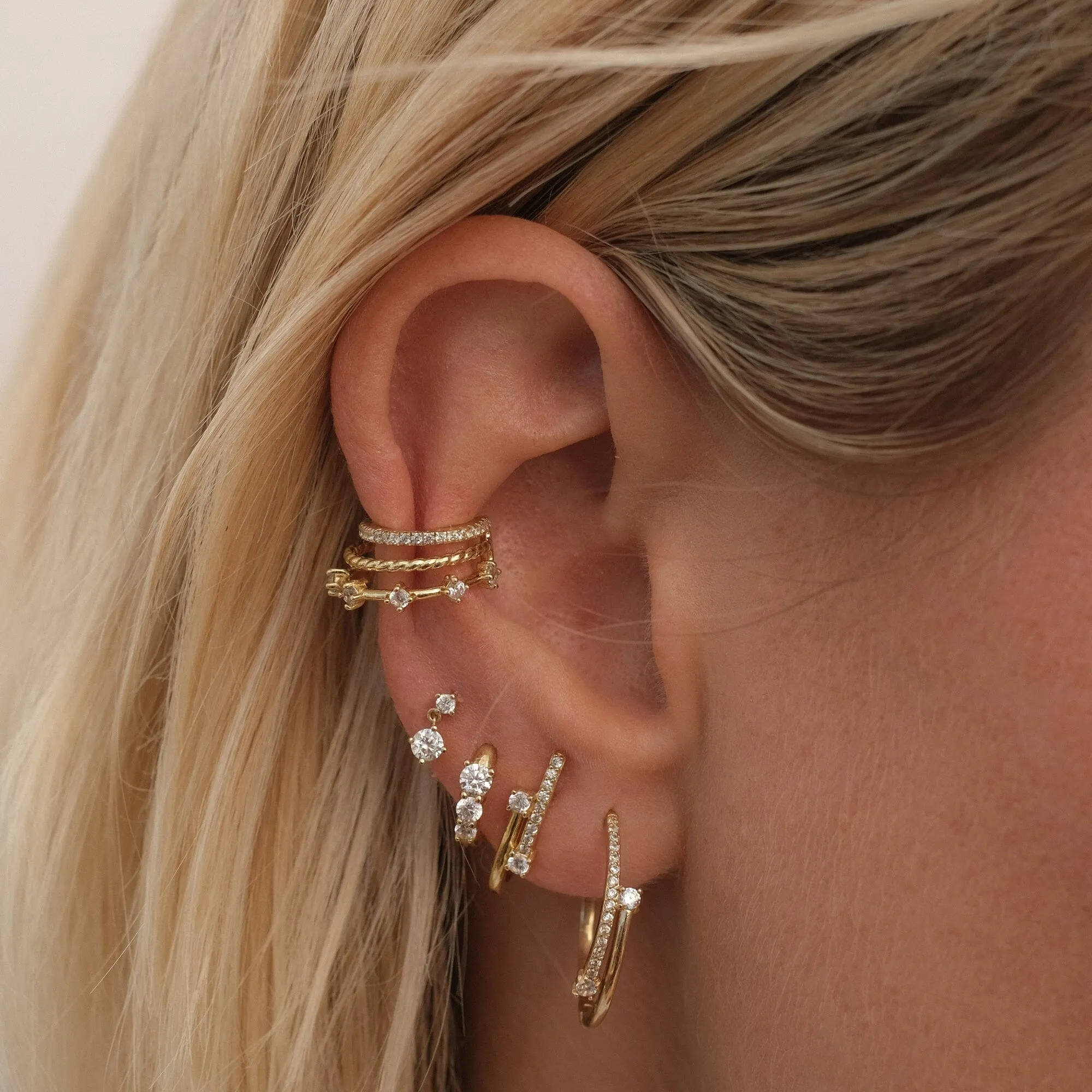 Heath huggie earring set sold by Adornmonde product image thumbnail 2