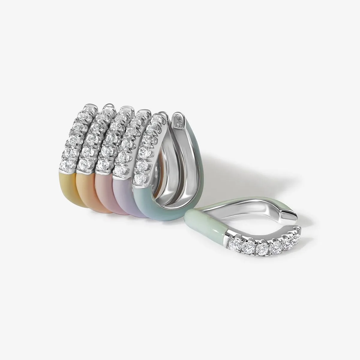 Maverick enamel sherbet 6-piece ear cuff set sold by Adornmonde product image thumbnail 5