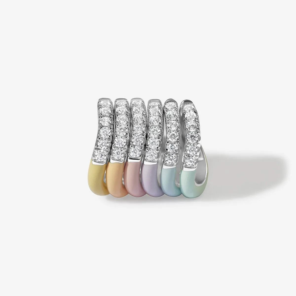 Maverick enamel sherbet 6-piece ear cuff set sold by Adornmonde product image thumbnail 3
