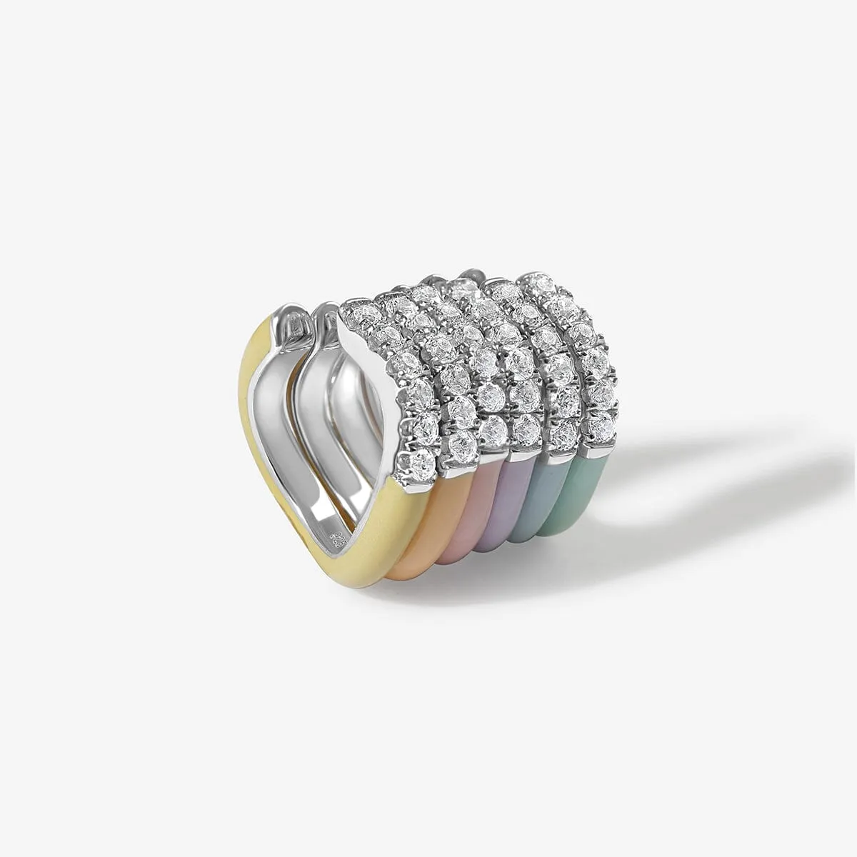 Maverick enamel sherbet 6-piece ear cuff set sold by Adornmonde product image thumbnail 4