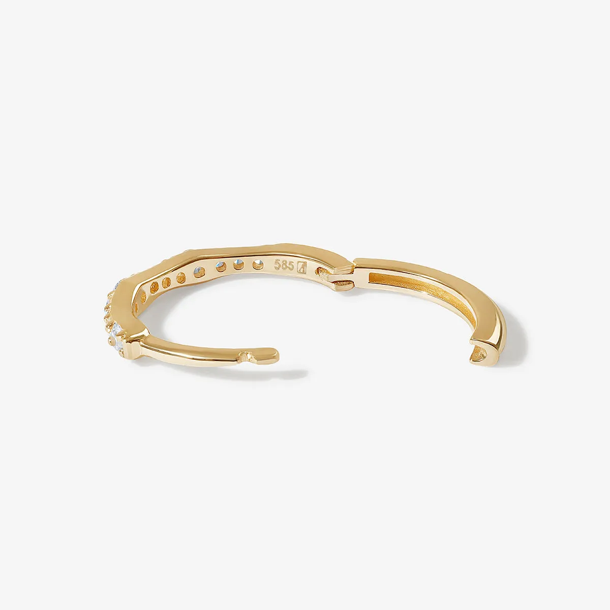 Rais hoop earring sold by Adornmonde product image thumbnail 4