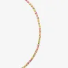 Nauman neon flat chain necklace sold by Adornmonde