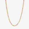 Nauman neon flat chain necklace sold by Adornmonde