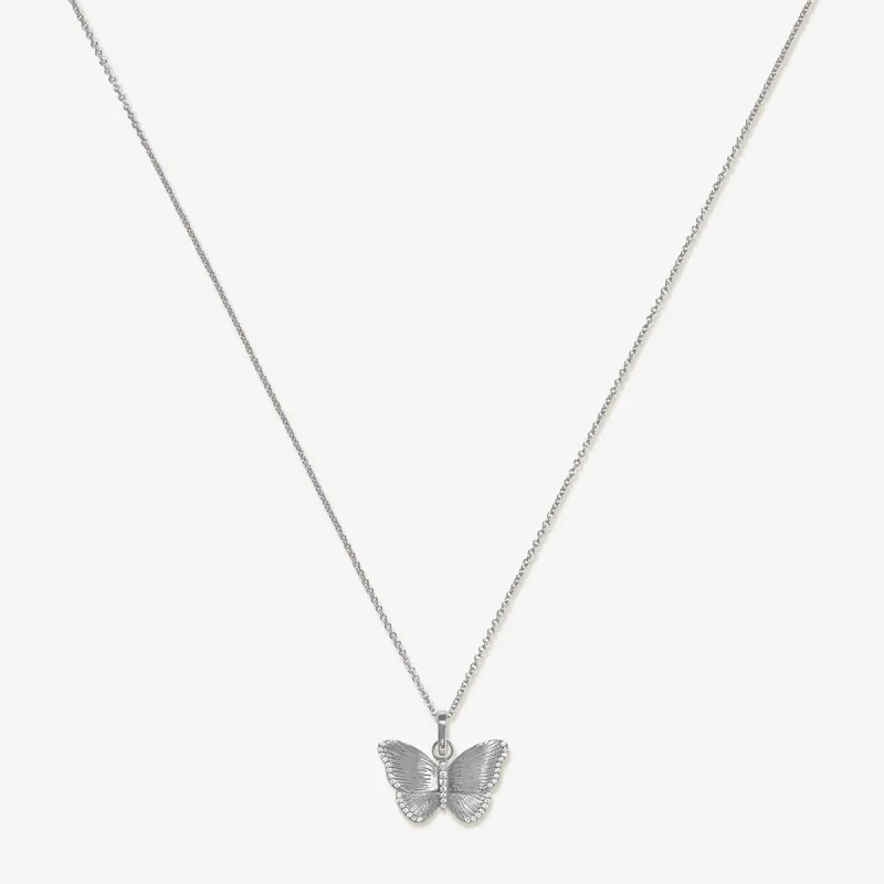 Neema butterfly charm necklace sold by Adornmonde