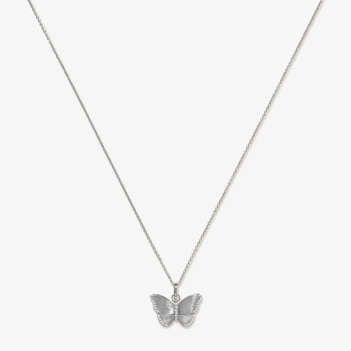 Neema butterfly charm necklace sold by Adornmonde