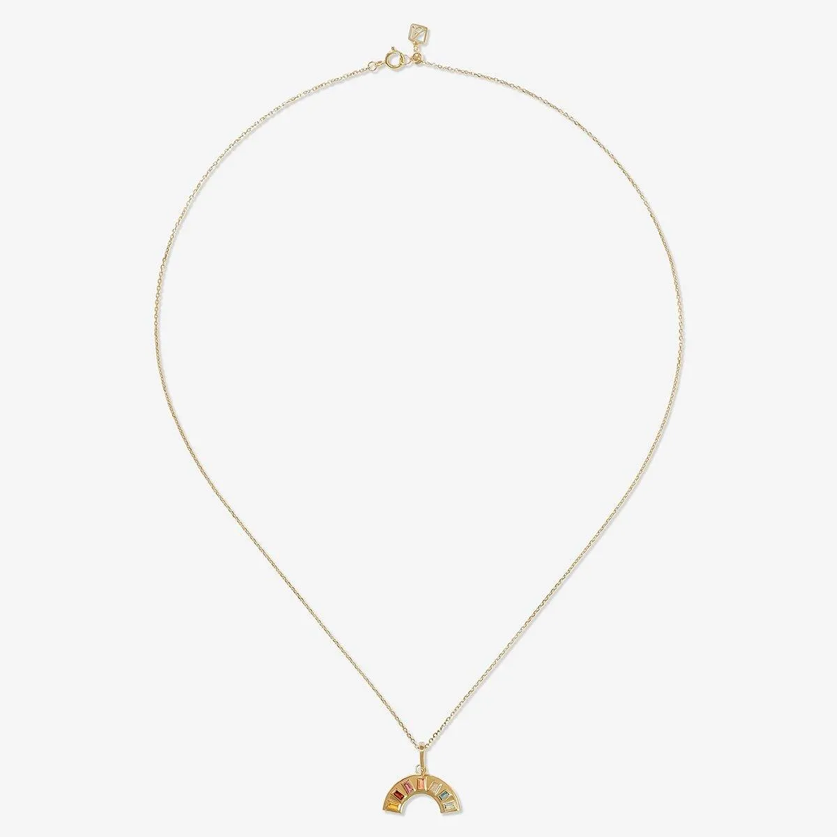 Maxiumus rainbow baguette necklace sold by Adornmonde product image thumbnail 3