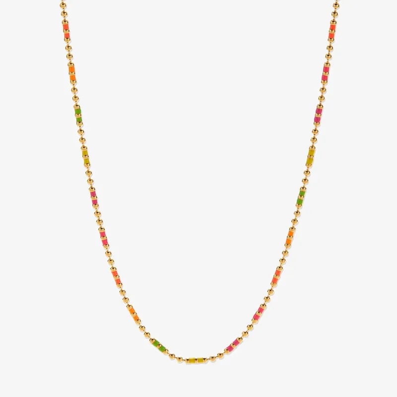 Emin neon ball chain necklace sold by Adornmonde