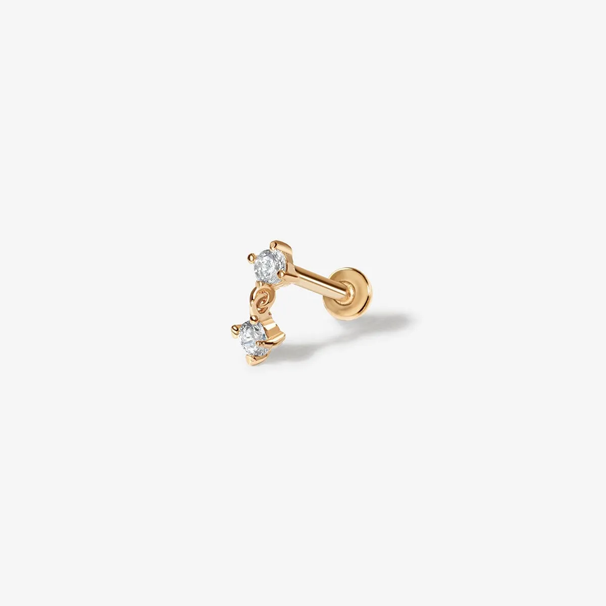 Bell lab diamond piercing sold by Adornmonde