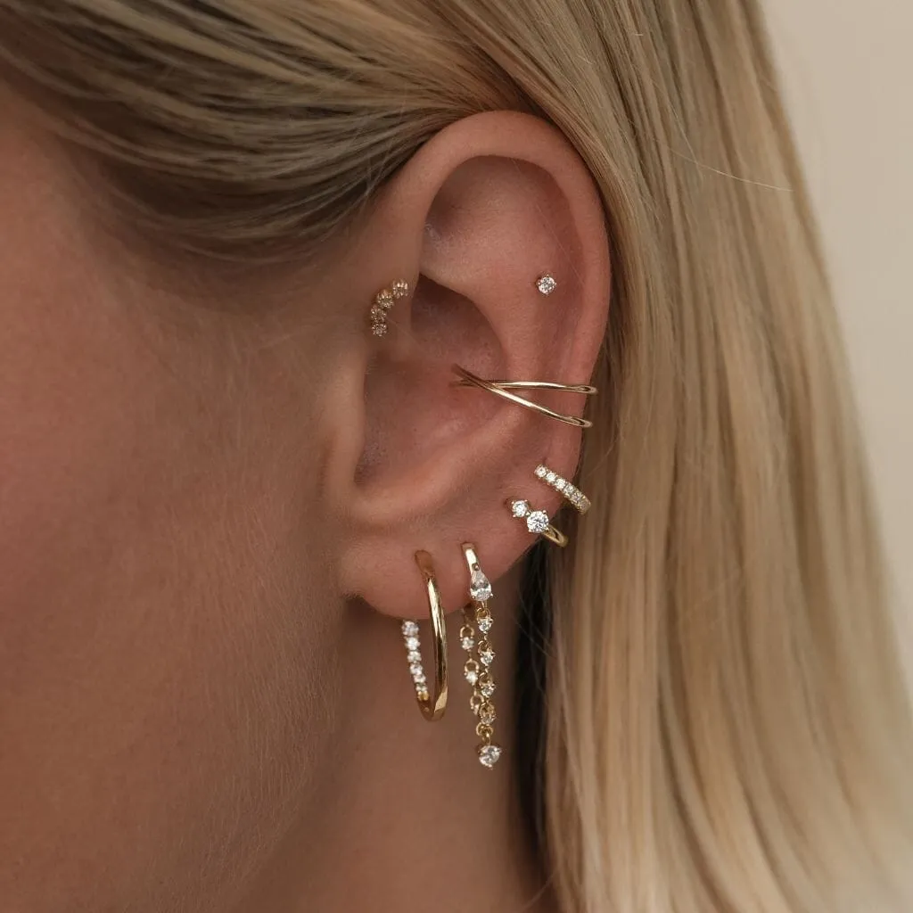 Bentley midi hoop earrings sold by Adornmonde product image thumbnail 2