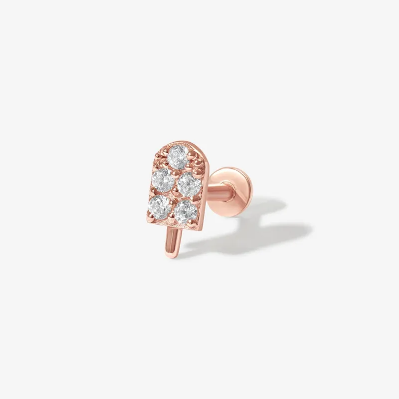 Popsicle diamond piercing sold by Adornmonde