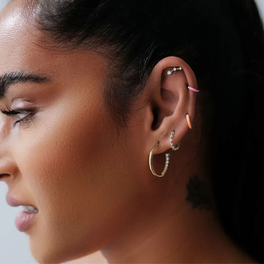 Bentley midi hoop earrings sold by Adornmonde product image thumbnail 3