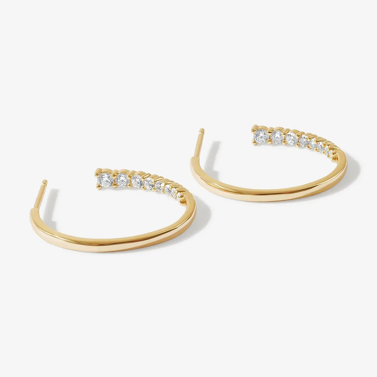 Bentley midi hoop earrings sold by Adornmonde product image thumbnail 4