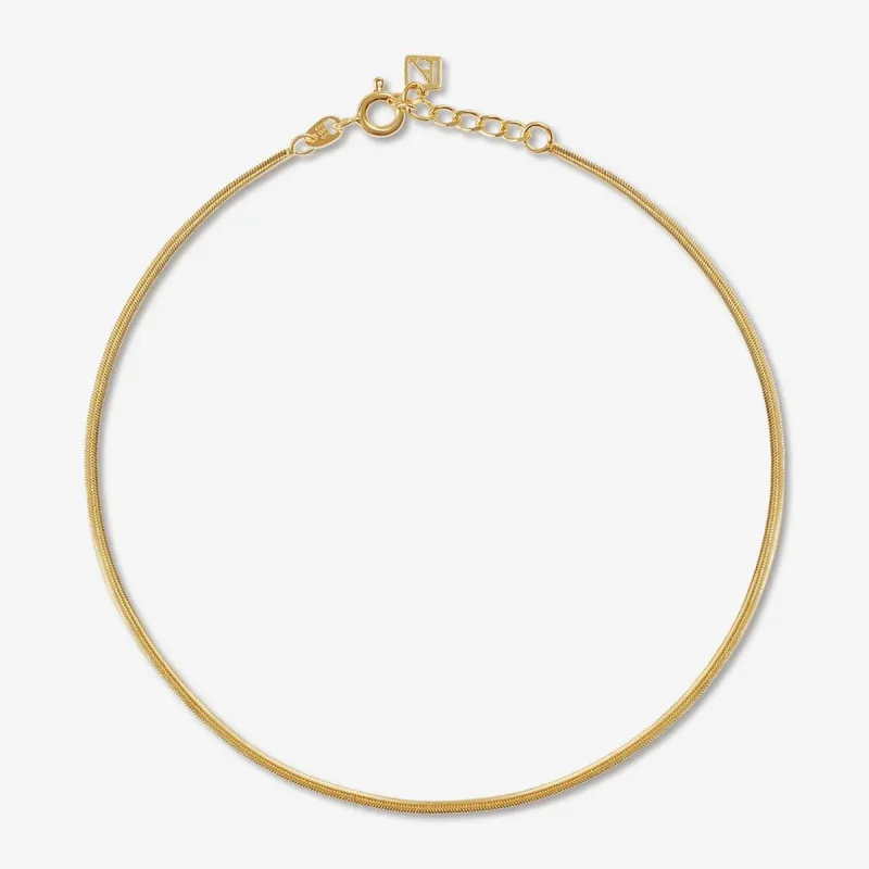 Saint snake chain anklet made by Adornmonde