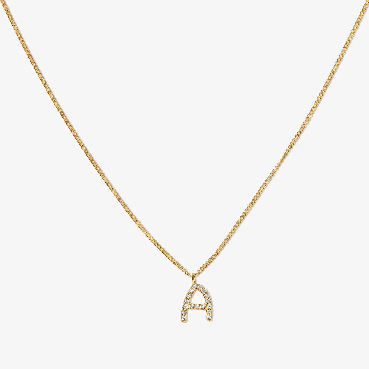 Bobbi alphabet necklace sold by Adornmonde