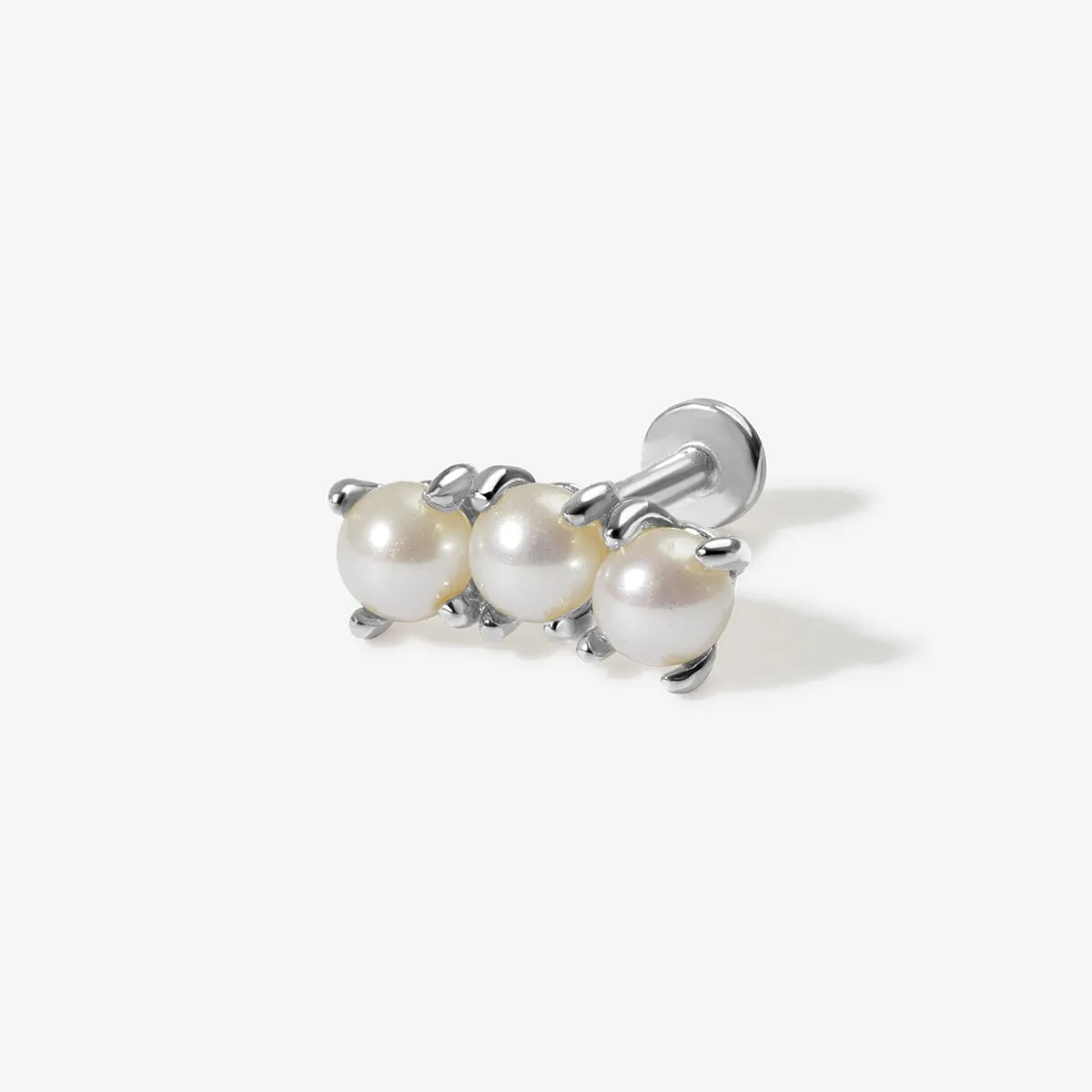 Batti triple pearl piercing sold by Adornmonde