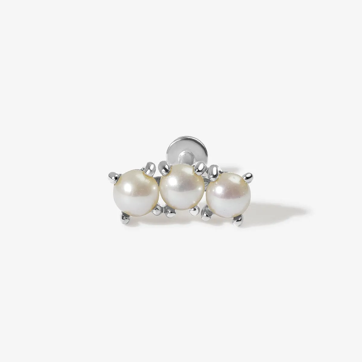 Batti triple pearl piercing sold by Adornmonde product image thumbnail 4