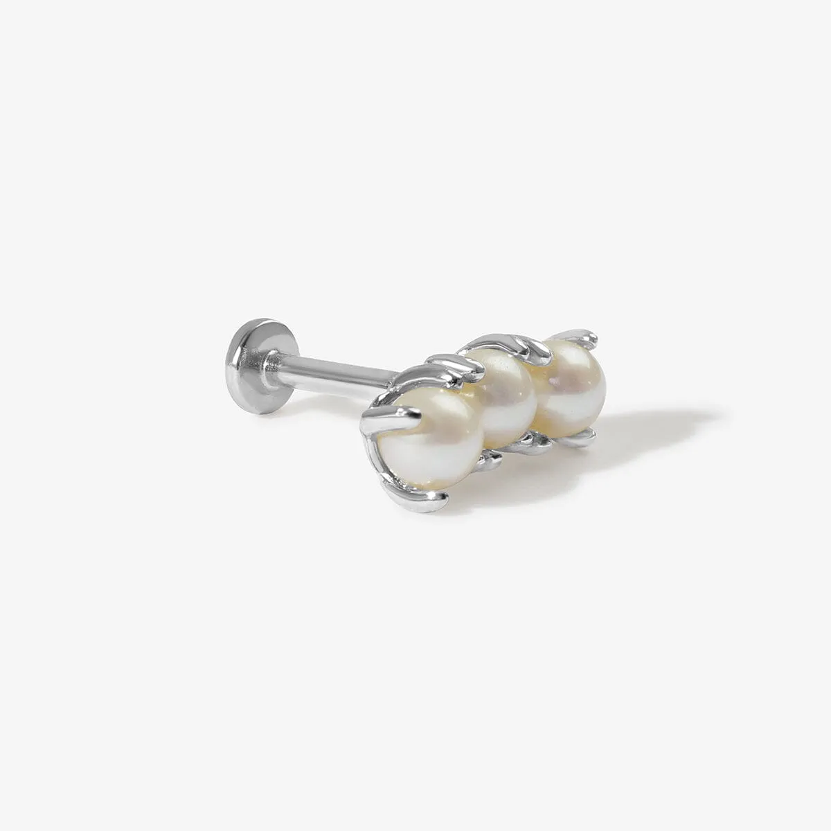 Batti triple pearl piercing sold by Adornmonde product image thumbnail 5