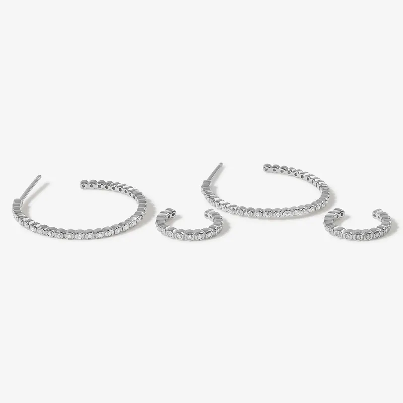 Spencer hoop earring set sold by Adornmonde