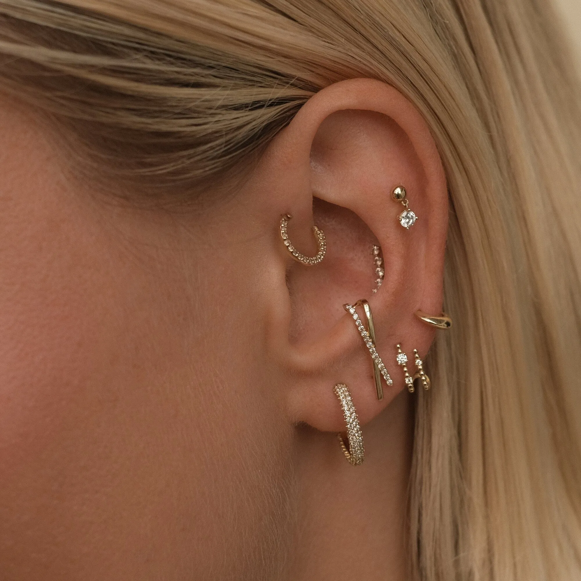 Hass hoop earrings sold by Adornmonde product image thumbnail 3