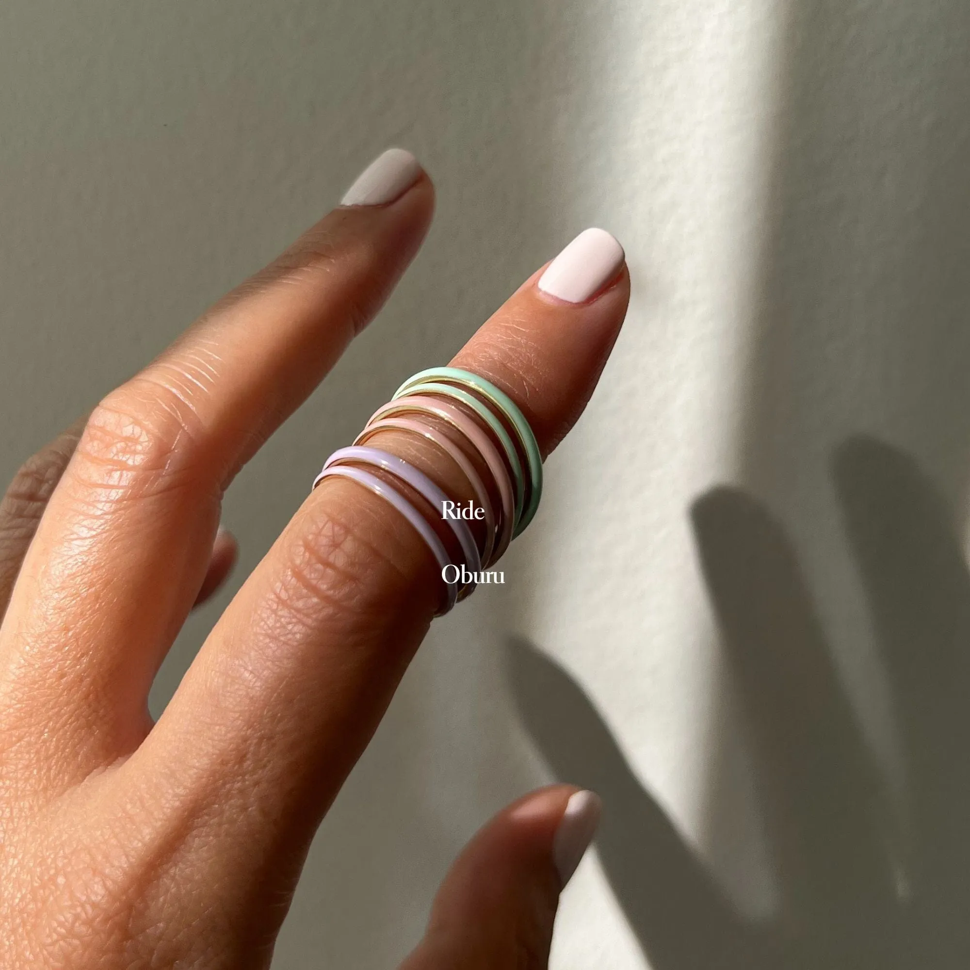 Ride neon orange enamel ring sold by Adornmonde product image thumbnail 2