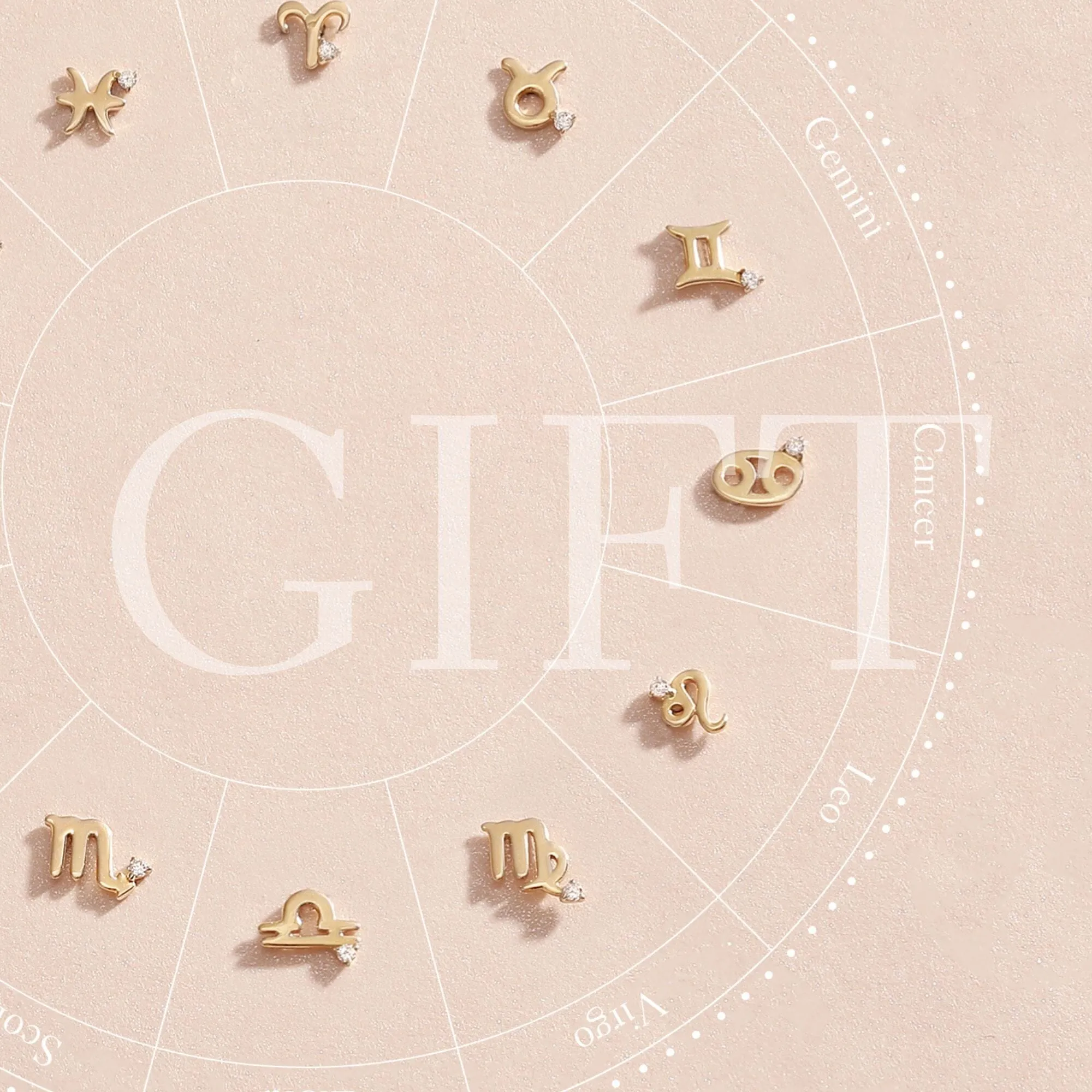 Bradley zodiac earrings sold by Adornmonde product image thumbnail 3