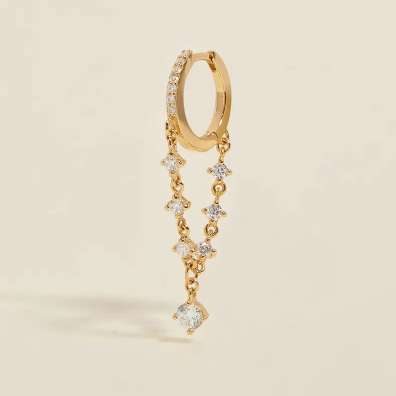 Idris chain hoop earring sold by Adornmonde