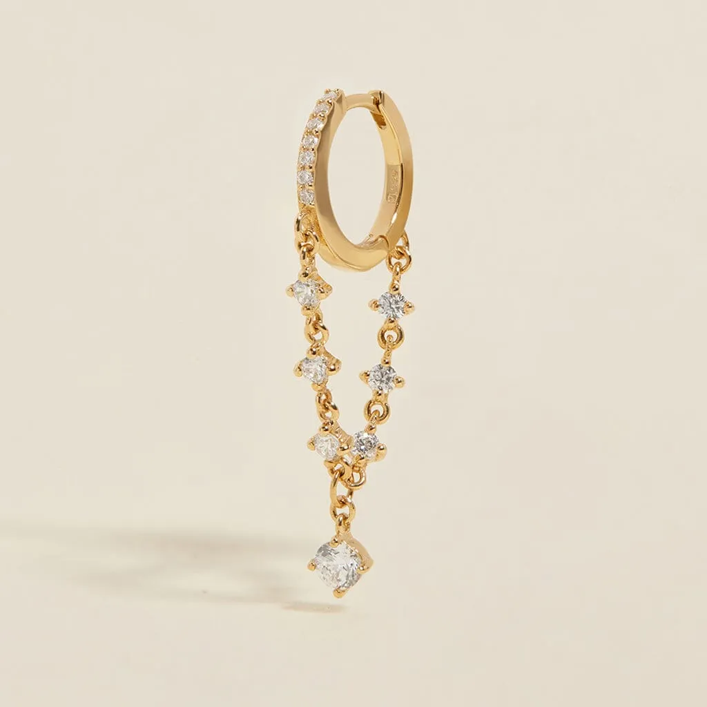Idris chain hoop earring sold by Adornmonde