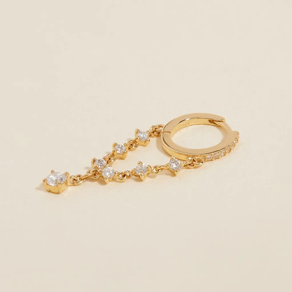 Idris chain hoop earring sold by Adornmonde product image thumbnail 4