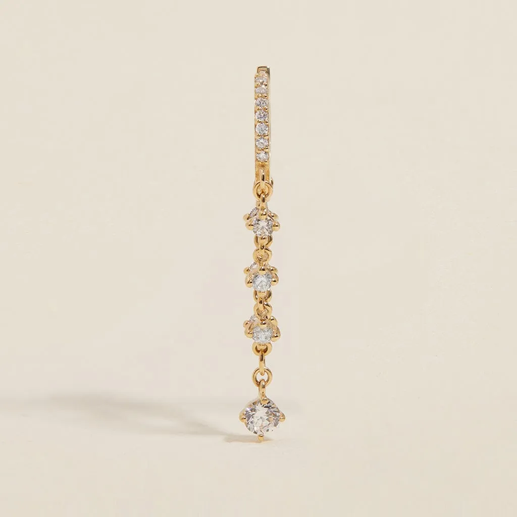 Idris chain hoop earring sold by Adornmonde product image thumbnail 3