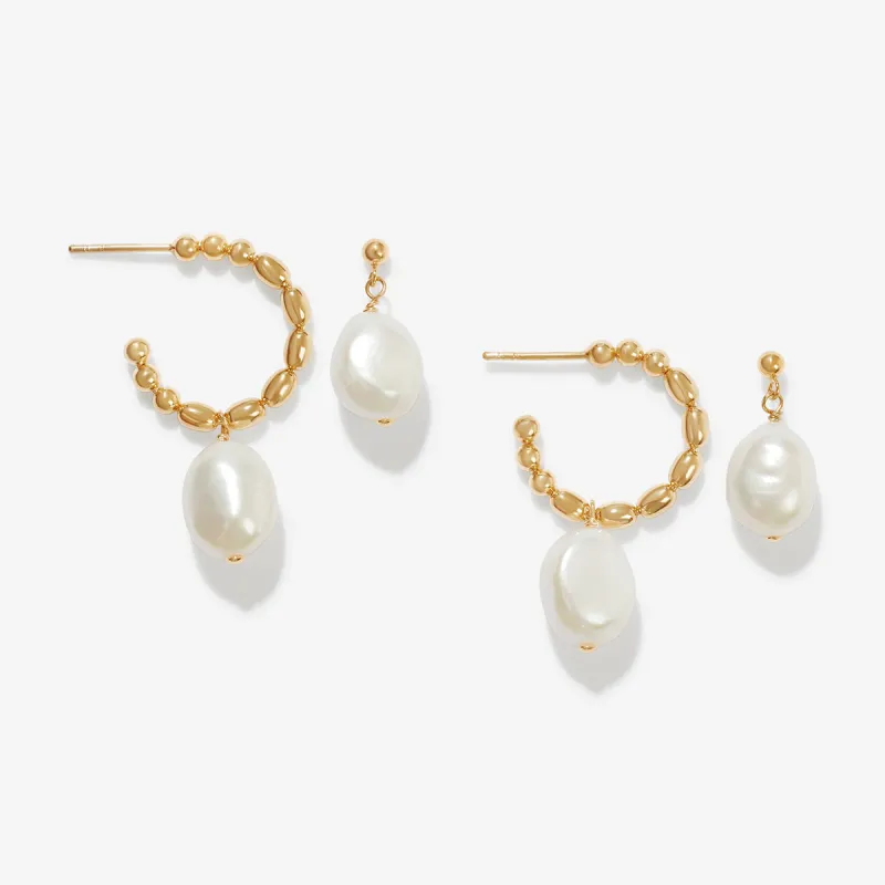 Fortune pearl earrings sold by Adornmonde