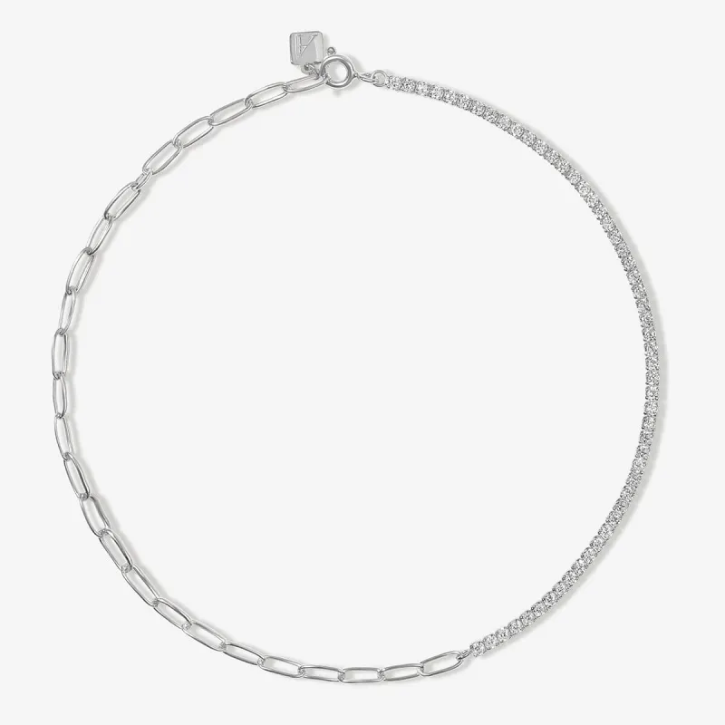 Mikey tennis anklet sold by Adornmonde