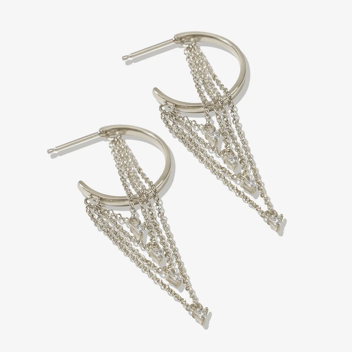 Nix chain earrings sold by Adornmonde product image thumbnail 3