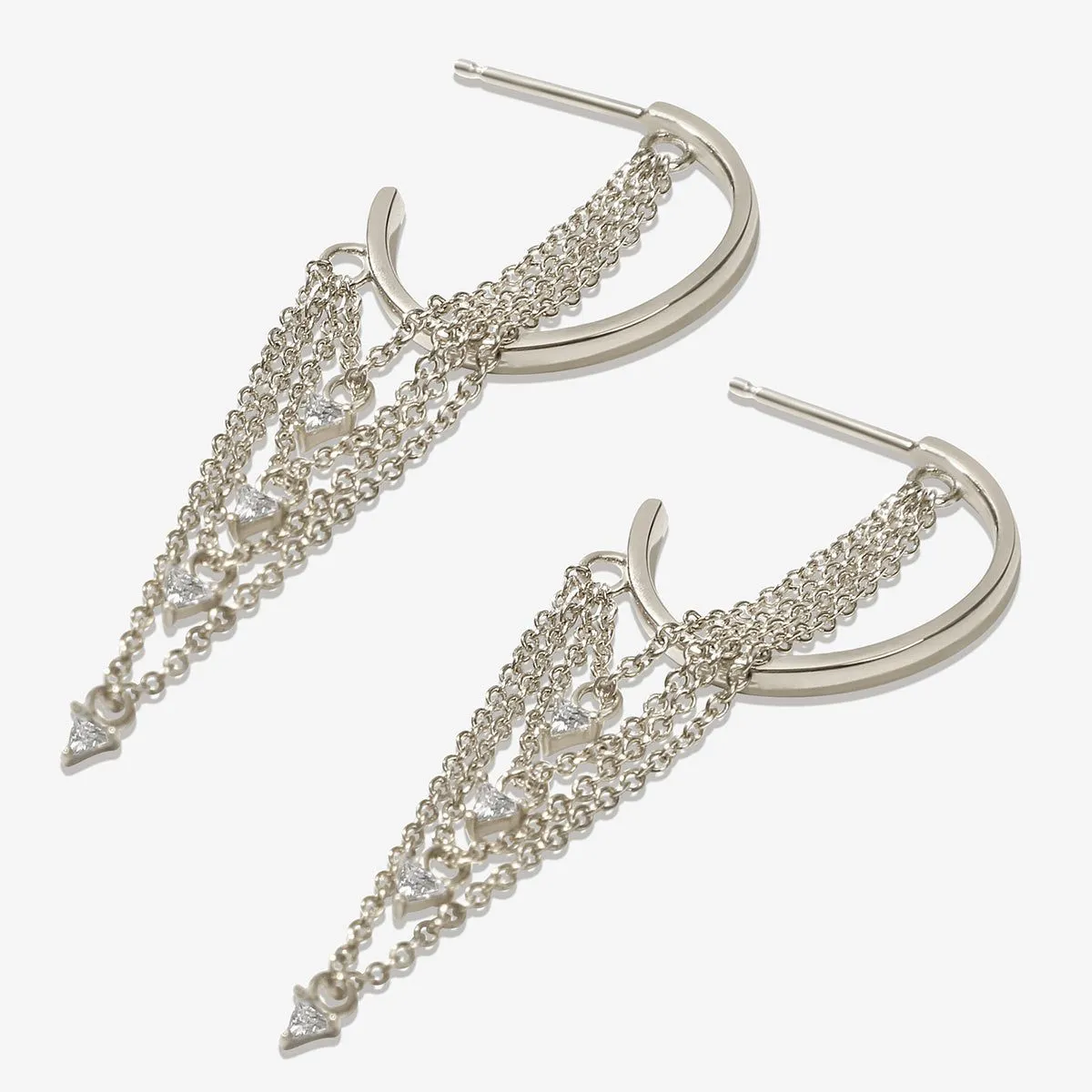 Nix chain earrings sold by Adornmonde product image thumbnail 4